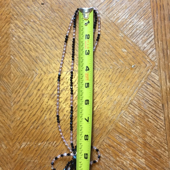 Pink and Black Beaded Necklace - Picture 5 of 5